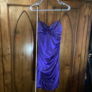 B Darlin - blue satin dress with great detail (no size tag)